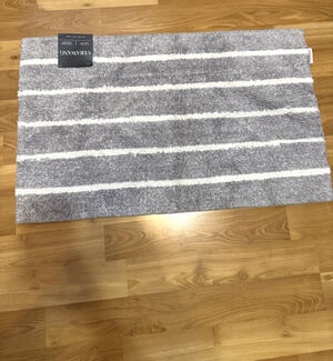 Vera Wang Luxury Plush Reversible Bath Bathroom Rug 21" x 34" Gray 100% Cotton